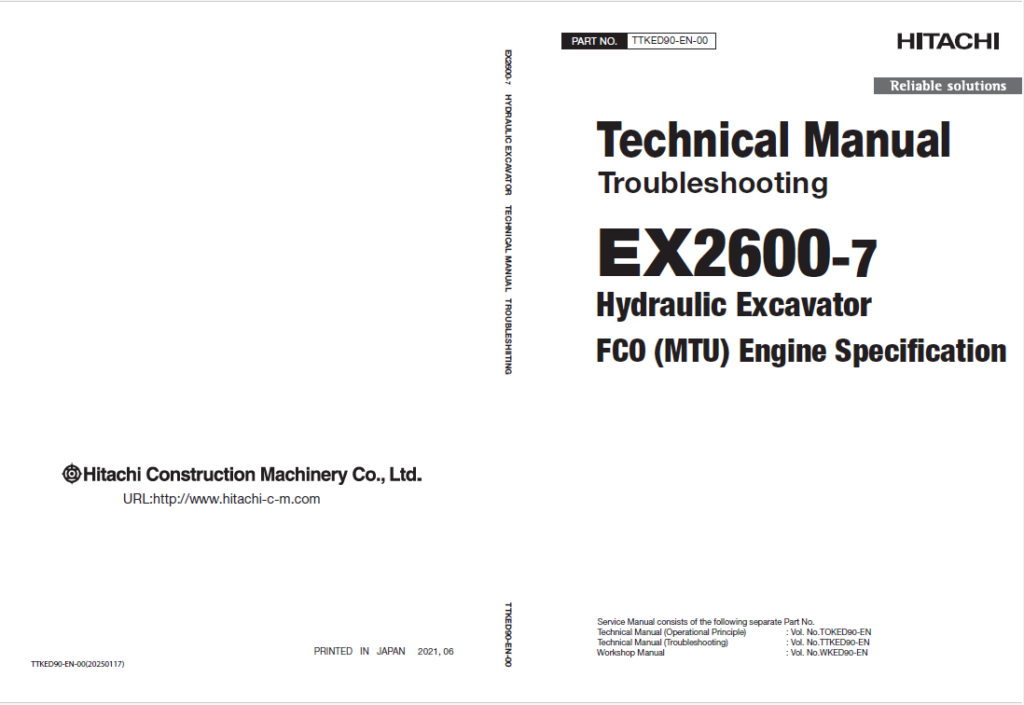 EX2600-7(MTU FCO) Technical Manual Troubleshooting