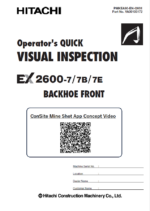 EX2600-7 Operator's Quick Visual Inspection(Backhoe Front)