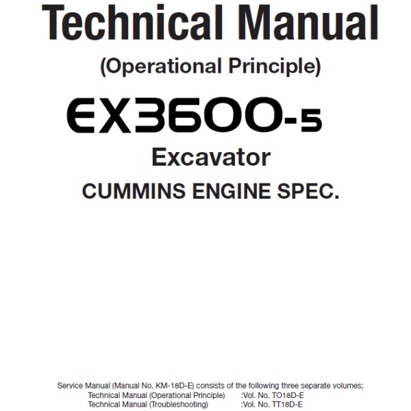 EX3600-5 CUMMINS SPEC. Technical manual (Operational Principle)