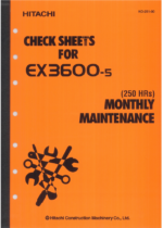 EX3600-5 MONTHLY MAINTENANCE CHECK SHEET