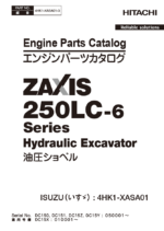 ZX250LC-6 Series ISUZU 4HK1-XASA01 Engine Parts Catalog