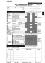EX3600-5 MONTHLY MAINTENANCE CHECK SHEET