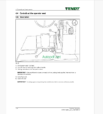 Fendt 5225 E Combine Harvester Operator's Manual (LA327432010)