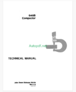 John Deere 646B Compactor Technical Manual (TM1116)
