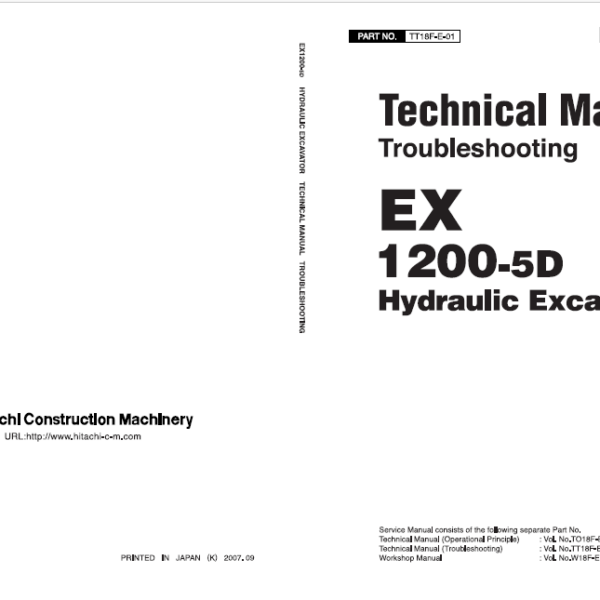 EX1200-5D Technical manual (Troubleshooting)