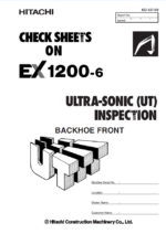 EX1200-6 ULTRA-SONIC (UT) INSPECTION CHECK SHEETS