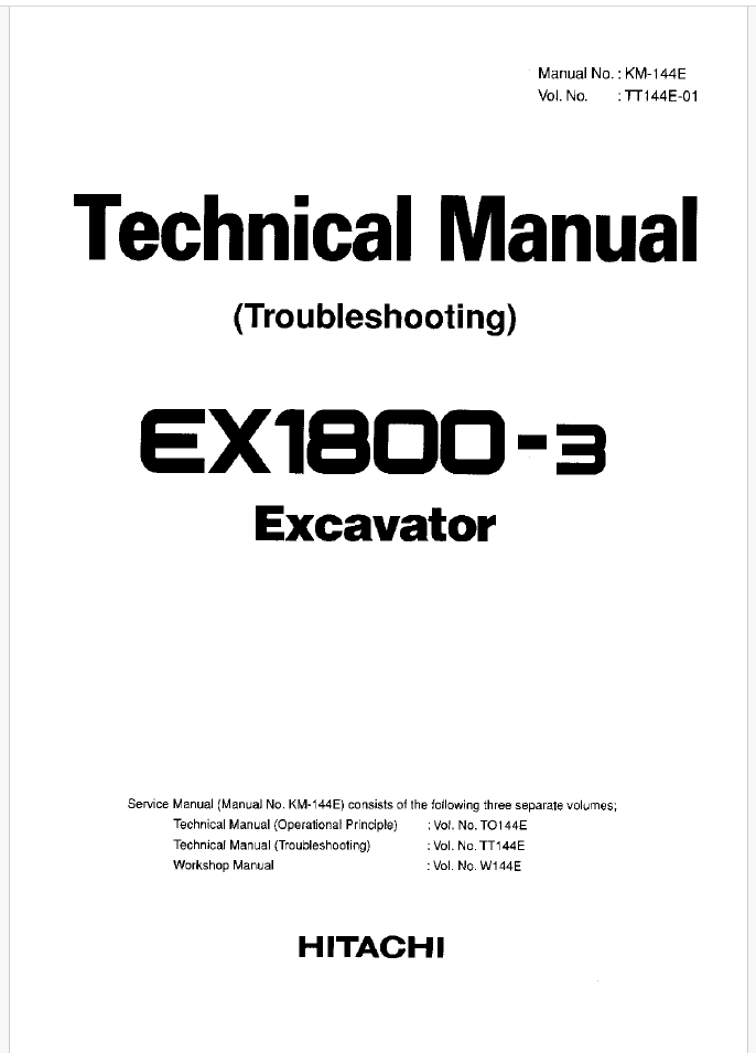 EX1800-3 Technical manual (Troubleshooting)
