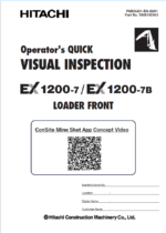 EX1200-7 OPERATOR'S QUICK VISUAL INSPECTION CHECK SHEETS (LOADER FRONT)