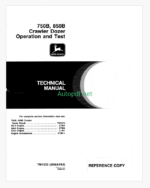John Deere 750B, 850B Crawler Dozer Operation and Test Technical Manual