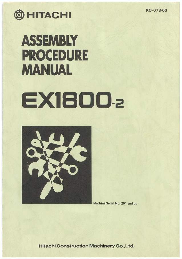 EX1800-2 PREVENTIVE MAINTENANCE PROGRAMKIT ASSEMBLY PROCEDURE MANUALKO-073-00
