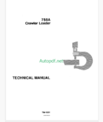 John Deere 755A Crawler Loader Technical Manual (TM1231)