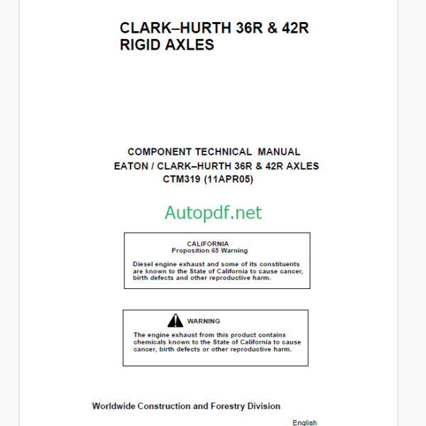 Timberjack CTM319 Technical Manual