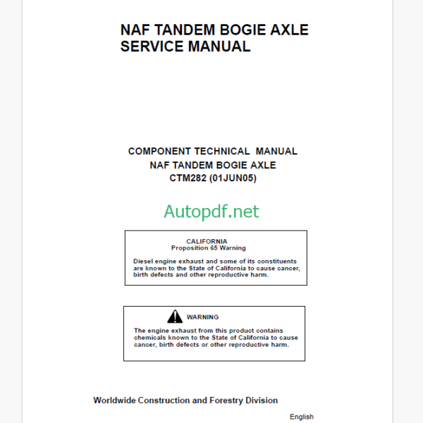 Timberjack CTM282 Service Manual