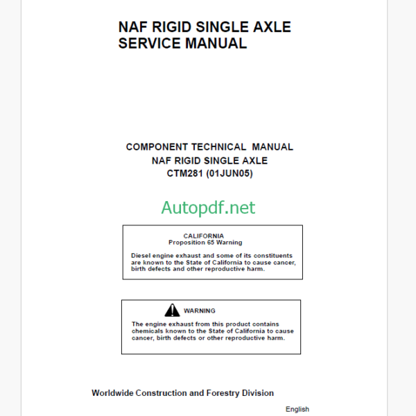 Timberjack CTM281 Service Manual