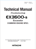 EX3600-5 CUMMMINS SPEC. Technical manual (Troubleshooting)