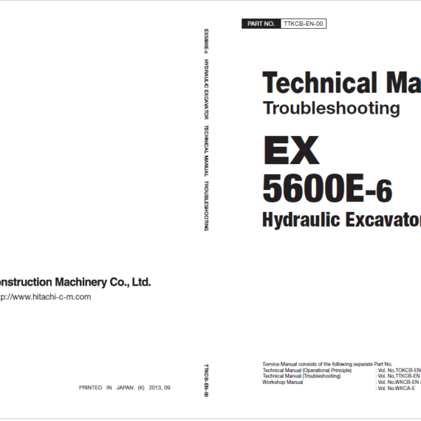 EX5600E-6 Technical Manual Troubleshooting