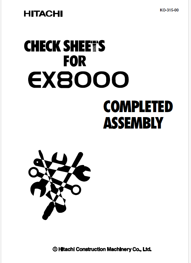 EX8000 COMPLETE ASSEMBLY CHECK SHEET