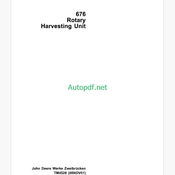 John Deere 680, 690, 680 MultiCut and 690 MultiCut Large Square Balers Technical Manual (TM4581)