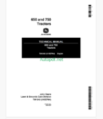 John Deere 650 and 750 Tractors Technical Manual (TM1242)