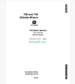 John Deere 700 and 750 Grinder-Mixers Technical Manual (TM1079)