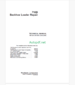 John Deere 710D Backhoe Loader Repair Technical Manual
