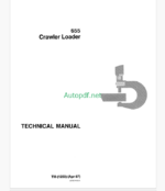 John Deere 655 Crawler Loader Technical Manual (TM1250)