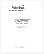John Deere 710K Backhoe Loader Repair Technical Manual (TM12512)