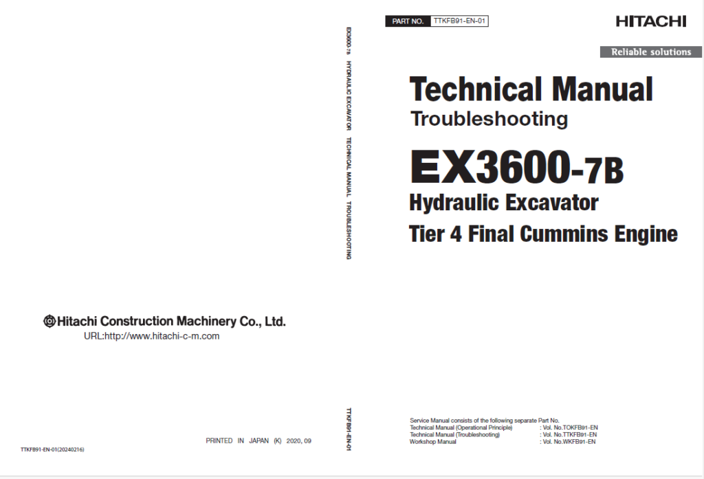 EX3600-7B(Cummins T4F) Technical Manual Troubleshooting