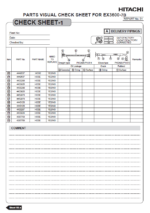 EX3600-7B PARTS VISUAL CHECK SHEET(Cummins Tier4 Final Engine)