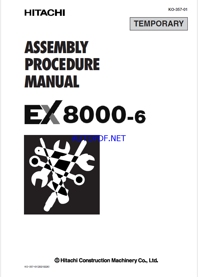 EX8000-6 ASSEMBLY PROCEDURE MANUAL 2013
