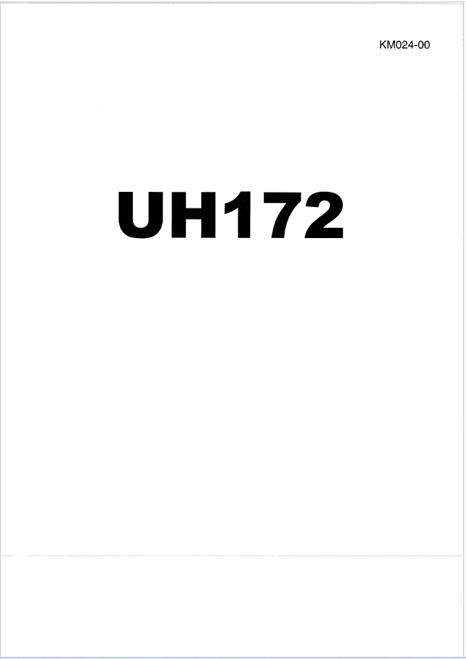 UH172 Service Manual