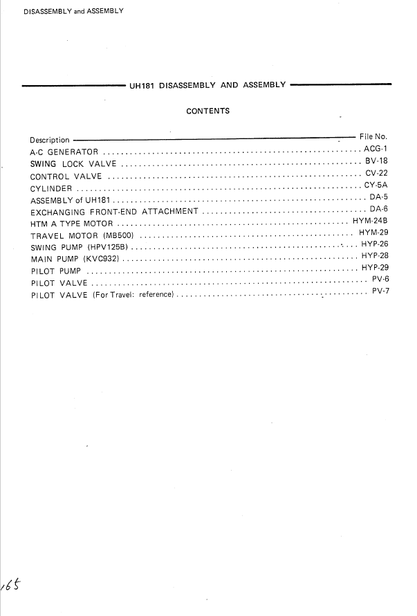 UH172 Service Manual
