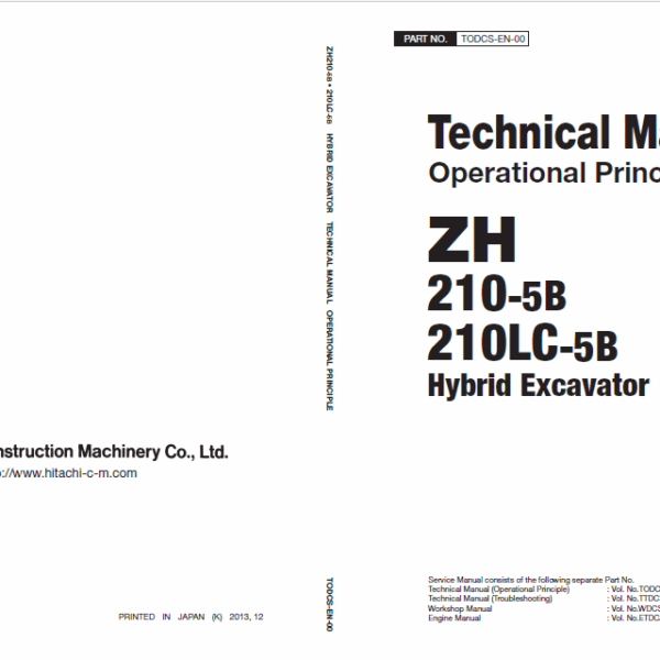 ZH210-5B, ZH210LC-5B Hybrid Excavator - Technical Manual Operational principle