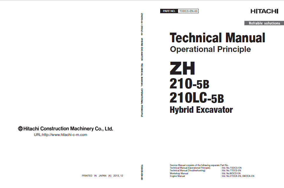 ZH210-5B, ZH210LC-5B Hybrid Excavator - Technical Manual Operational principle