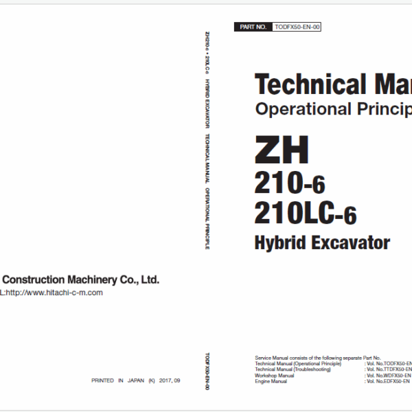 ZH210-6, ZX210LC-6 Technical Manual (Operational Principle)