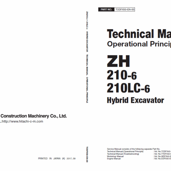ZH210-6, ZX210LC-6 Technical Manual (Operational Principle)