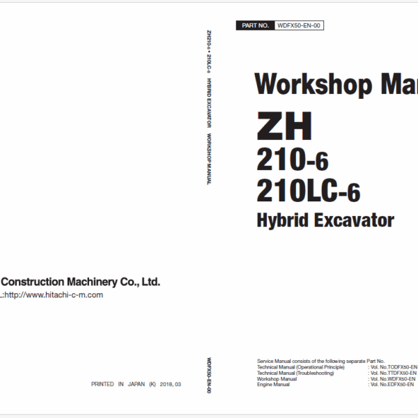 ZH210-6, ZX210LC-6 Workshop Manual