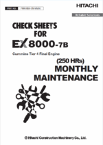 EX8000-7B (Cummins Tier 4 Final) MONTHLY MAINTENANCE CHECK SHEET
