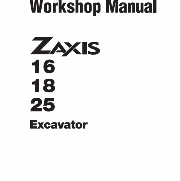 ZX16,ZX18,ZX25 Workshop Manual