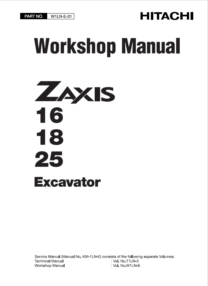 ZX16,ZX18,ZX25 Workshop Manual