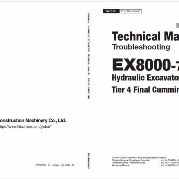 EX8000-7B (Cummins Tier 4 Final) MONTHLY MAINTENANCE CHECK SHEET