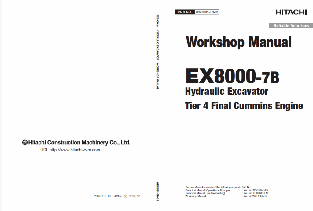 EX8000-7B (Tier 4 Final Cummins Engine) Workshop Manual