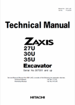 ZX27U,ZX30U,ZX35U Technical manual (Serial No. 007001 and up)