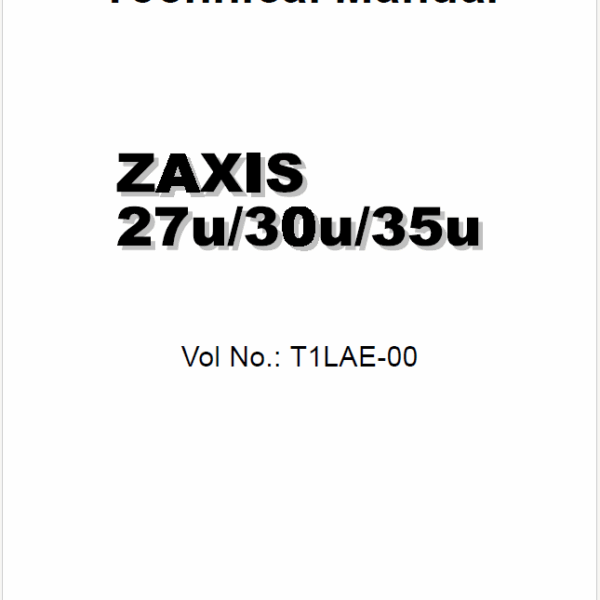 ZX27U,ZX30U,ZX35U Technical manual (Up to serial No. 007000)