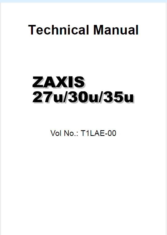 ZX27U,ZX30U,ZX35U Technical manual (Up to serial No. 007000)