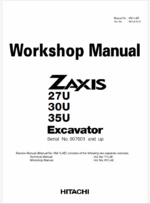 ZX27U,ZX30U,ZX35U Workshop manual (Serial No. 007001 and up)