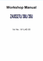 ZX27U,ZX30U,ZX35U Workshop manual (Serial No. 007001 and up)