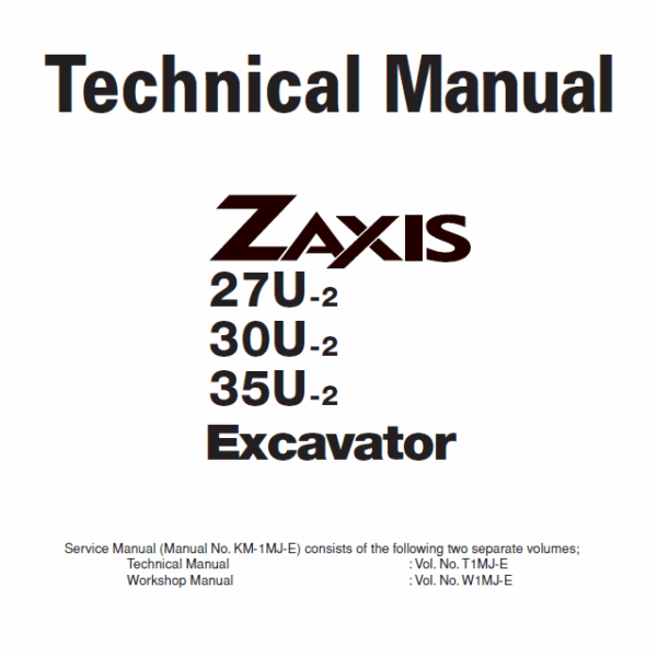ZX27U-2,ZX30U-2,ZX35U-2 Technical manual