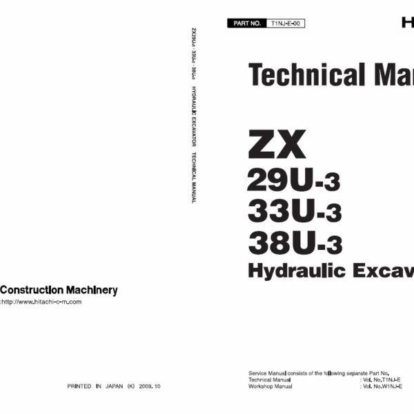 ZX29U-3,ZX33U-3,ZX38U-3 Technical Manual