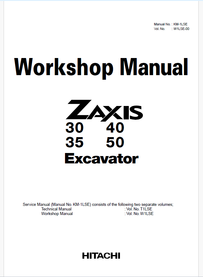 ZX30,ZX35,ZX40,ZX50 Workshop manual